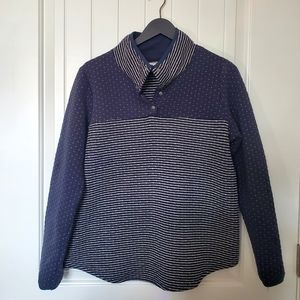 Maurices Double Pattern 1/4 Button Pullover